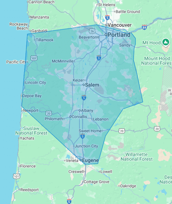 Valley Flow Regional Service Area Map