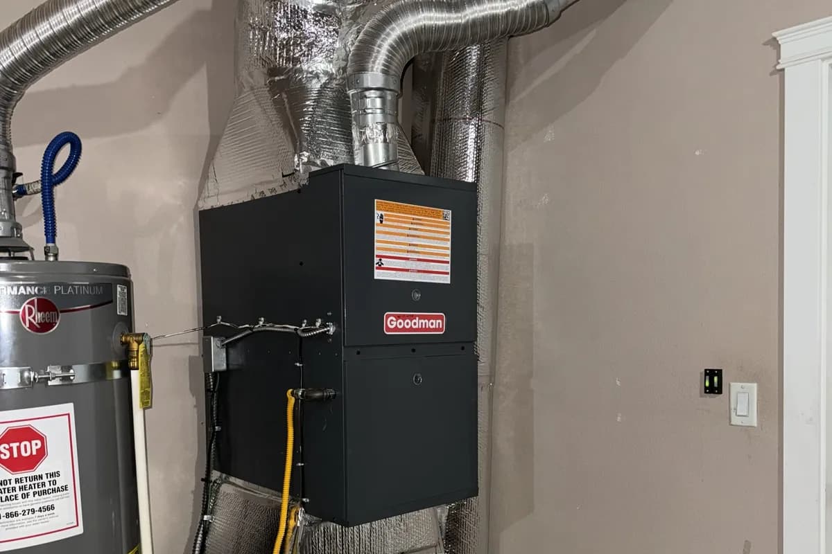 Gas furnace in a Willamette Valley home