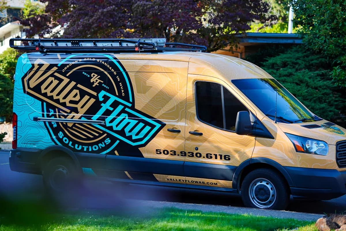 Valley Flow technician servicing a furnace